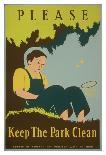 Please Keep the Park Clean, 1938-Stanley Thomas Clough-Art Print