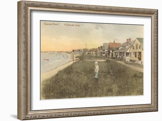 Stannard Beach, Westbrook, Connecticut-null-Framed Art Print