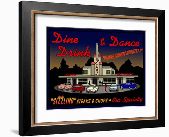 Stans Night Diner-null-Framed Giclee Print