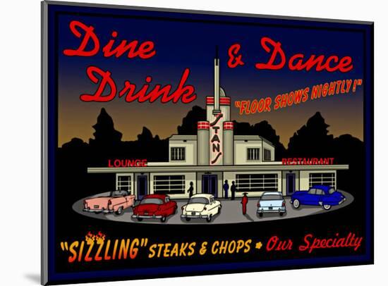 Stans Night Diner-null-Mounted Giclee Print