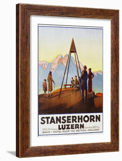 Stanserhorn Luzern Poster-Ernst Hodel-Framed Giclee Print