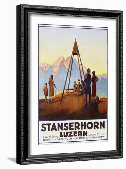 Stanserhorn Luzern Poster-Ernst Hodel-Framed Giclee Print