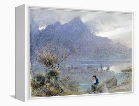 Stansstad and the Pilatus, Switzerland, C1865-1932-Albert Goodwin-Framed Premier Image Canvas