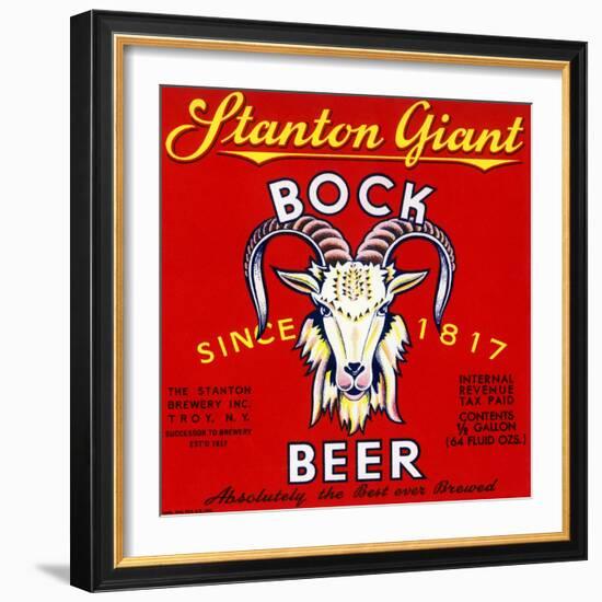 Stanton Giant Bock Beer-null-Framed Art Print