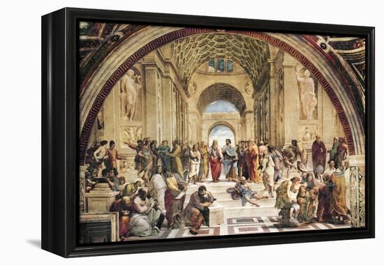 Stanza Della Segnatura: the School of Athens-Raphael-Framed Stretched Canvas