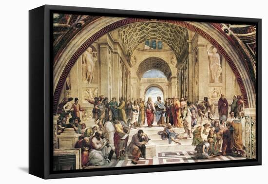 Stanza Della Segnatura: the School of Athens-Raphael-Framed Stretched Canvas