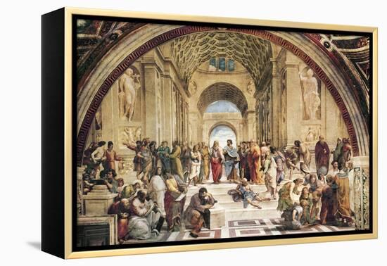 Stanza Della Segnatura: the School of Athens-Raphael-Framed Stretched Canvas