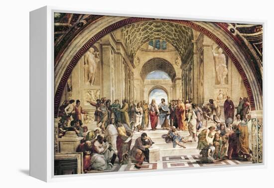 Stanza Della Segnatura: the School of Athens-Raphael-Framed Stretched Canvas