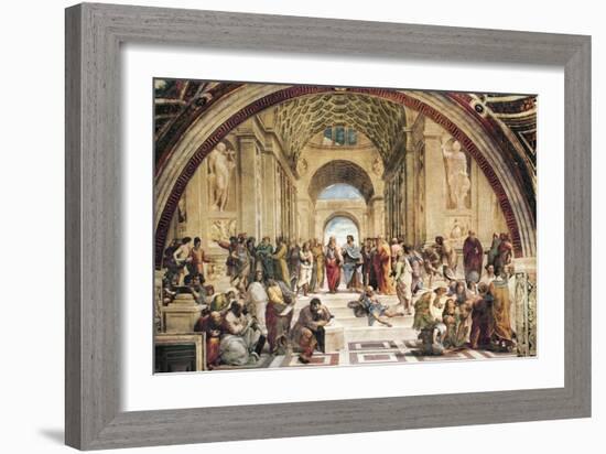 Stanza Della Segnatura: the School of Athens-Raphael-Framed Premium Giclee Print