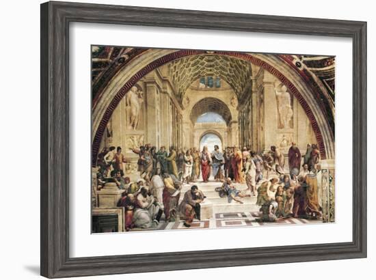 Stanza Della Segnatura: the School of Athens-Raphael-Framed Art Print