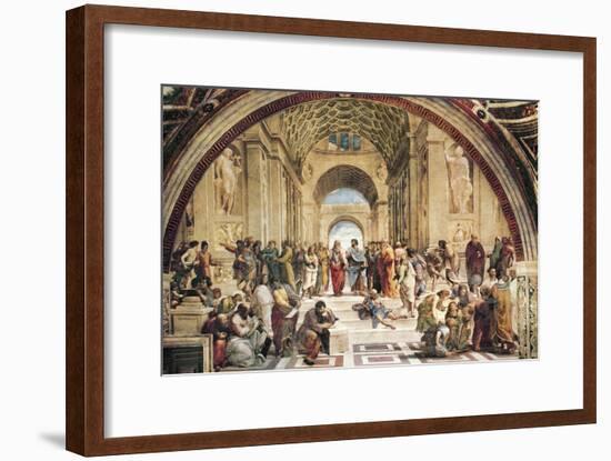 Stanza Della Segnatura: the School of Athens-Raphael-Framed Art Print