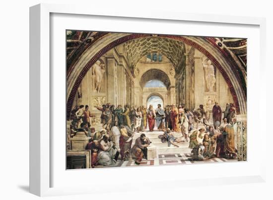 Stanza Della Segnatura: the School of Athens-Raphael-Framed Art Print