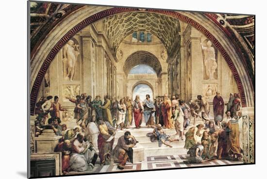 Stanza Della Segnatura: the School of Athens-Raphael-Mounted Art Print