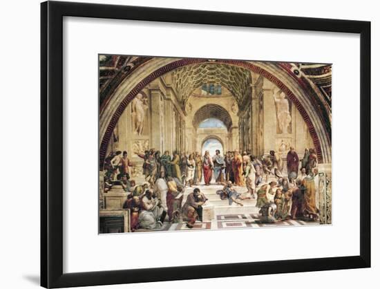 Stanza Della Segnatura: the School of Athens-Raphael-Framed Art Print