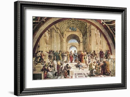 Stanza Della Segnatura: the School of Athens-Raphael-Framed Art Print