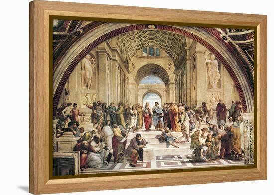 Stanza Della Segnatura: the School of Athens-Raphael-Framed Stretched Canvas