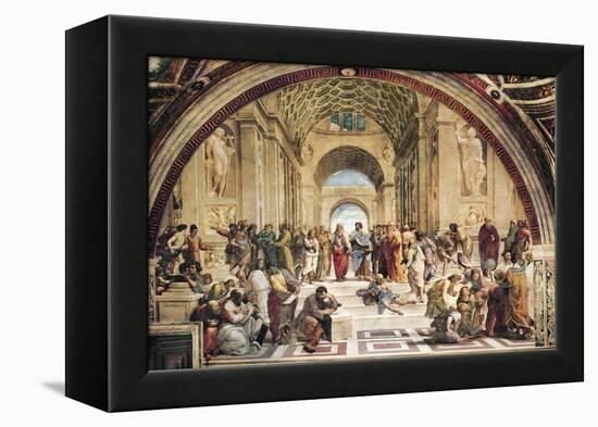 Stanza Della Segnatura: the School of Athens-Raphael-Framed Stretched Canvas