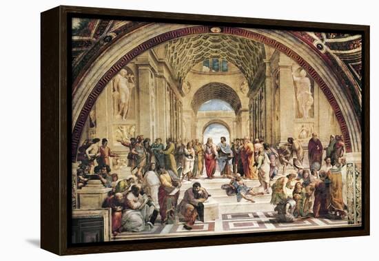 Stanza Della Segnatura: the School of Athens-Raphael-Framed Stretched Canvas