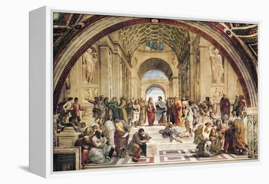 Stanza Della Segnatura: the School of Athens-Raphael-Framed Stretched Canvas