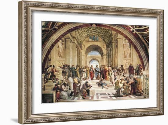 Stanza Della Segnatura: the School of Athens-Raphael-Framed Art Print