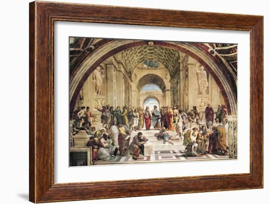 Stanza Della Segnatura: the School of Athens-Raphael-Framed Art Print