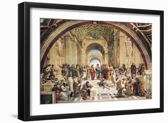 Stanza Della Segnatura: the School of Athens-Raphael-Framed Art Print