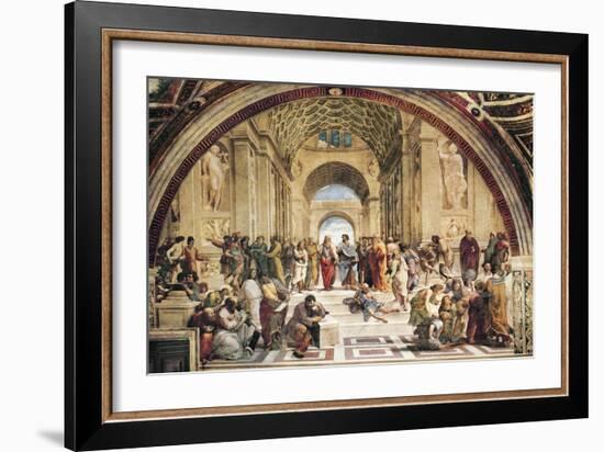 Stanza Della Segnatura: the School of Athens-Raphael-Framed Art Print