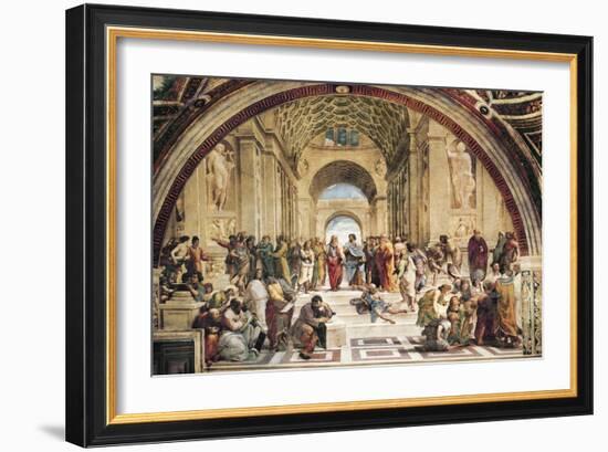 Stanza Della Segnatura: the School of Athens-Raphael-Framed Art Print