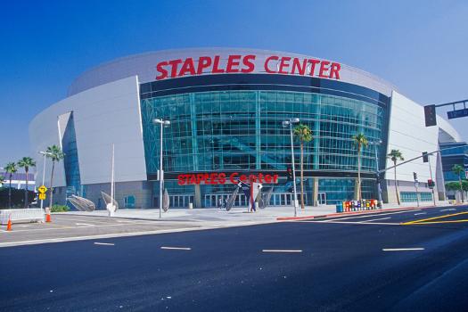 Staples Center, home to the NBA's Los Angeles Lakers, Los Angeles