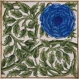 Blue Flower Watercolor Tile Design by William de Morgan-Stapleton Collection-Giclee Print