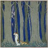 Book Illustration of a Woman and a Leopard in the Forest by Georges Barbier-Stapleton Collection-Giclee Print