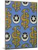 Star and Clef Ecclesiastical Wallpaper Design by Augustus Welby Pugin-Stapleton Collection-Mounted Giclee Print