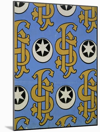 Star and Clef Ecclesiastical Wallpaper Design by Augustus Welby Pugin-Stapleton Collection-Mounted Giclee Print