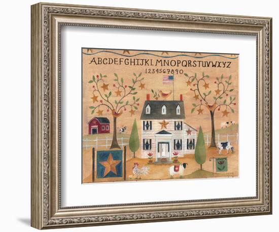 Star Bird Farm Sampler-Cheryl Bartley-Framed Giclee Print