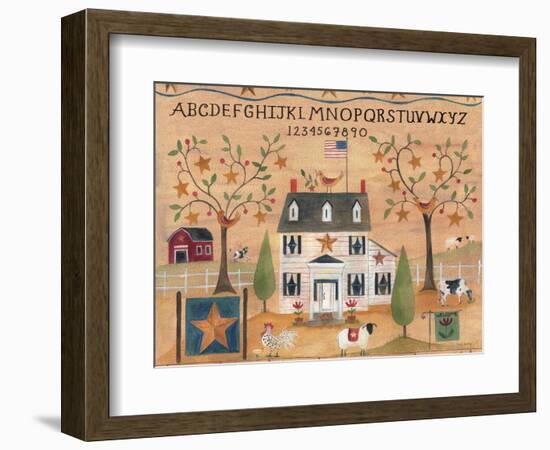 Star Bird Farm Sampler-Cheryl Bartley-Framed Giclee Print