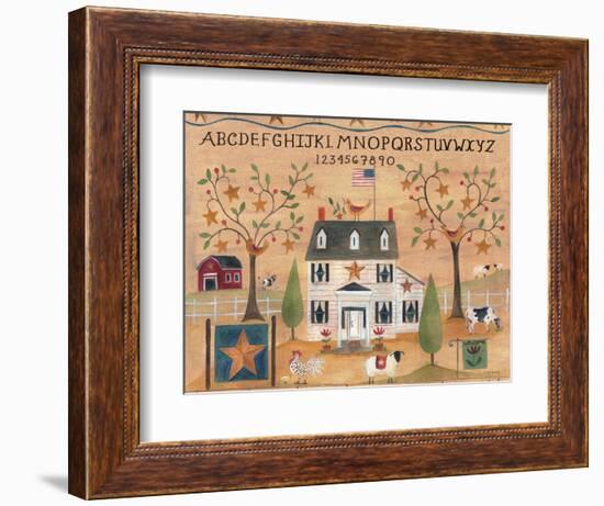 Star Bird Farm Sampler-Cheryl Bartley-Framed Giclee Print