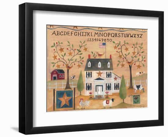 Star Bird Farm Sampler-Cheryl Bartley-Framed Giclee Print