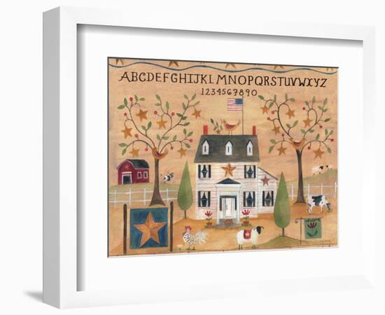 Star Bird Farm Sampler-Cheryl Bartley-Framed Giclee Print