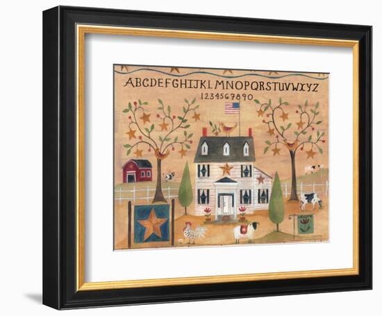 Star Bird Farm Sampler-Cheryl Bartley-Framed Giclee Print