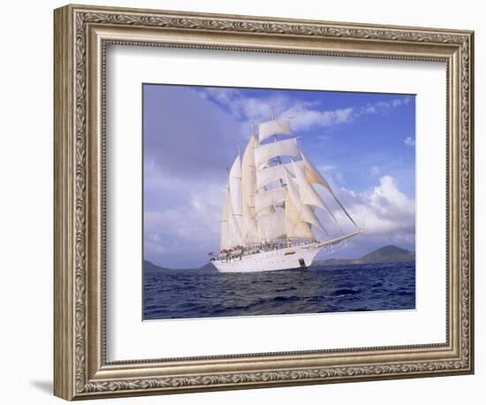 Star Clipper, 4-Masted Sailing Ship-Barry Winiker-Framed Photographic Print