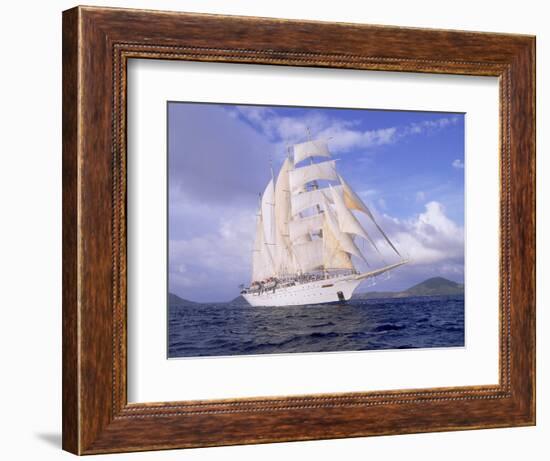 Star Clipper, 4-Masted Sailing Ship-Barry Winiker-Framed Photographic Print