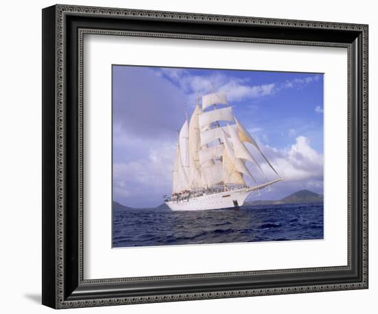 Star Clipper, 4-Masted Sailing Ship-Barry Winiker-Framed Photographic Print