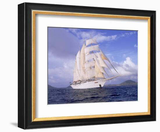 Star Clipper, 4-Masted Sailing Ship-Barry Winiker-Framed Photographic Print