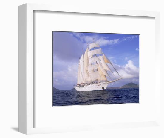 Star Clipper, 4-Masted Sailing Ship-Barry Winiker-Framed Photographic Print