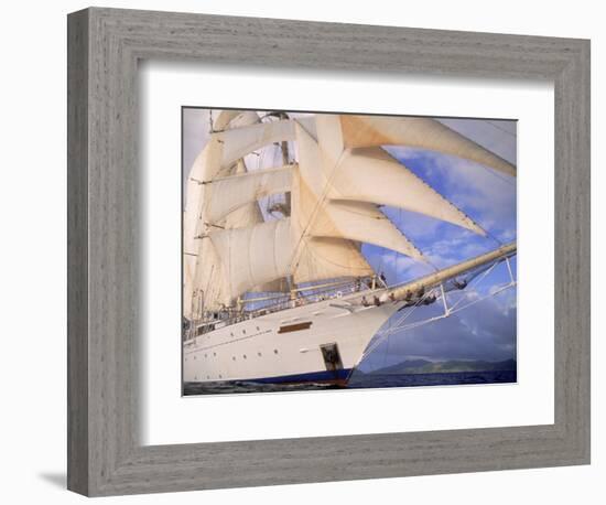 Star Clipper, 4-Masted Sailing Ship-Barry Winiker-Framed Photographic Print