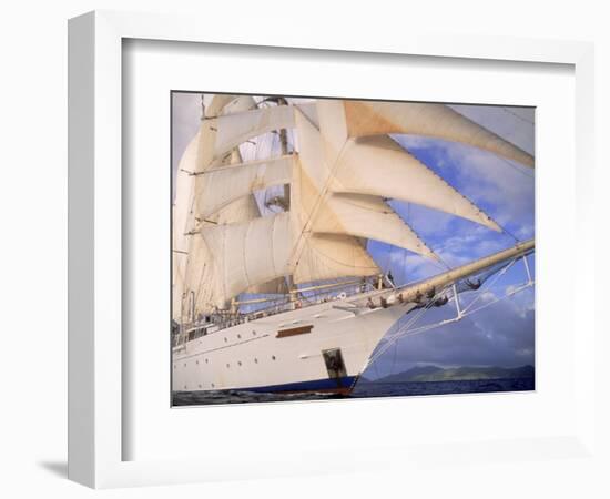 Star Clipper, 4-Masted Sailing Ship-Barry Winiker-Framed Photographic Print