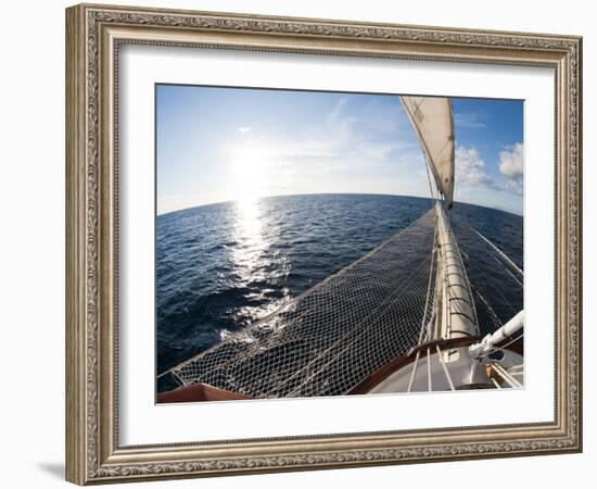 Star Clipper Sailing Cruise Ship, Deshaies, Basse-Terre, Guadeloupe, West Indies, French Caribbean-Sergio Pitamitz-Framed Photographic Print