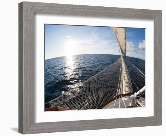 Star Clipper Sailing Cruise Ship, Deshaies, Basse-Terre, Guadeloupe, West Indies, French Caribbean-Sergio Pitamitz-Framed Photographic Print