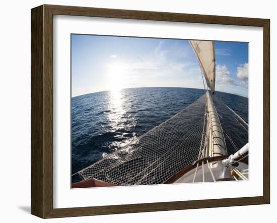 Star Clipper Sailing Cruise Ship, Deshaies, Basse-Terre, Guadeloupe, West Indies, French Caribbean-Sergio Pitamitz-Framed Photographic Print