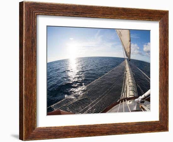 Star Clipper Sailing Cruise Ship, Deshaies, Basse-Terre, Guadeloupe, West Indies, French Caribbean-Sergio Pitamitz-Framed Photographic Print